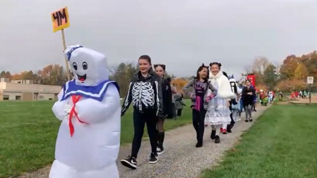 Halloween parades at Shady Grove and Lower Gwynedd elementary schools